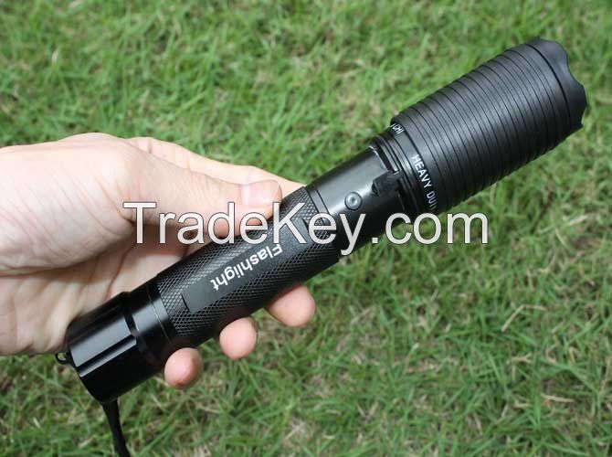 1136 Stun Gun For Self Defense Flashlight High-power Impact Security Set