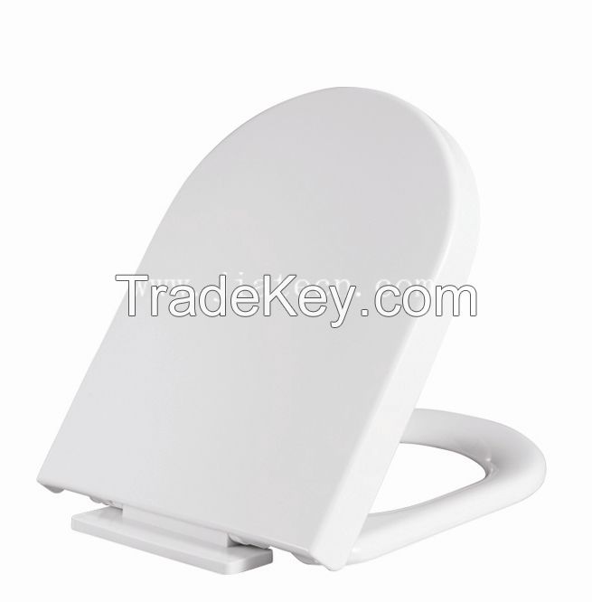 D shape plastic soft closing toilet seat cover