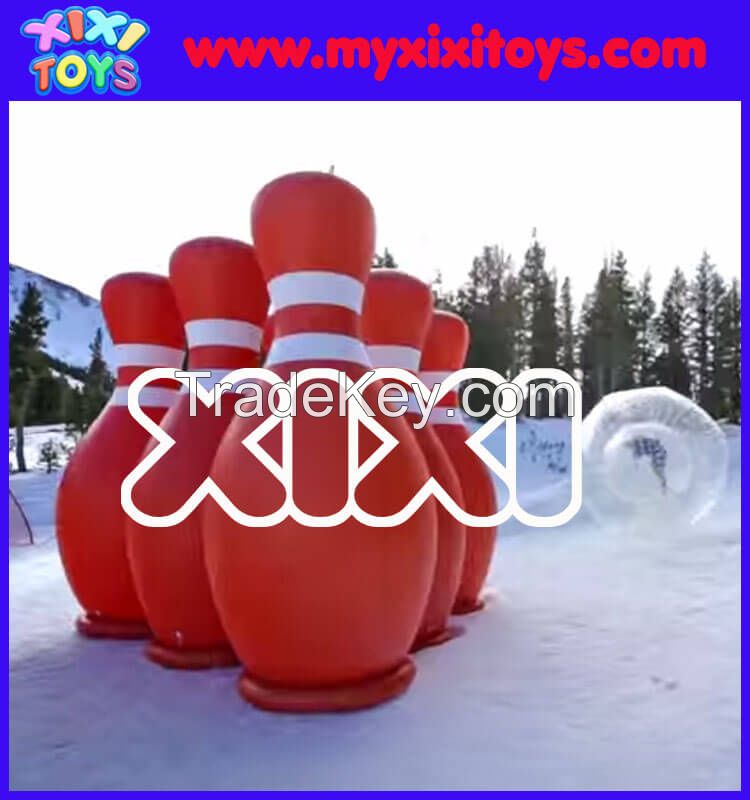 Xixi 2016 Hot Sale Inflatable Bowling Pins Zorb Balls Sport Games