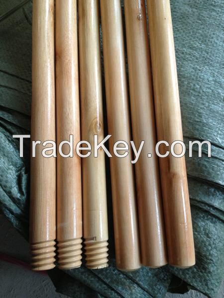 plastic broom, wooden broom handle, broom stick