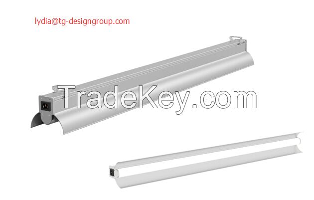 LED Tube Bracket Light to replace T8/T5 tube fixture with reflector high bay light, linear high bay, high bay tube 