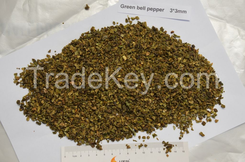 Dehydrated green bell pepper 3*3mm