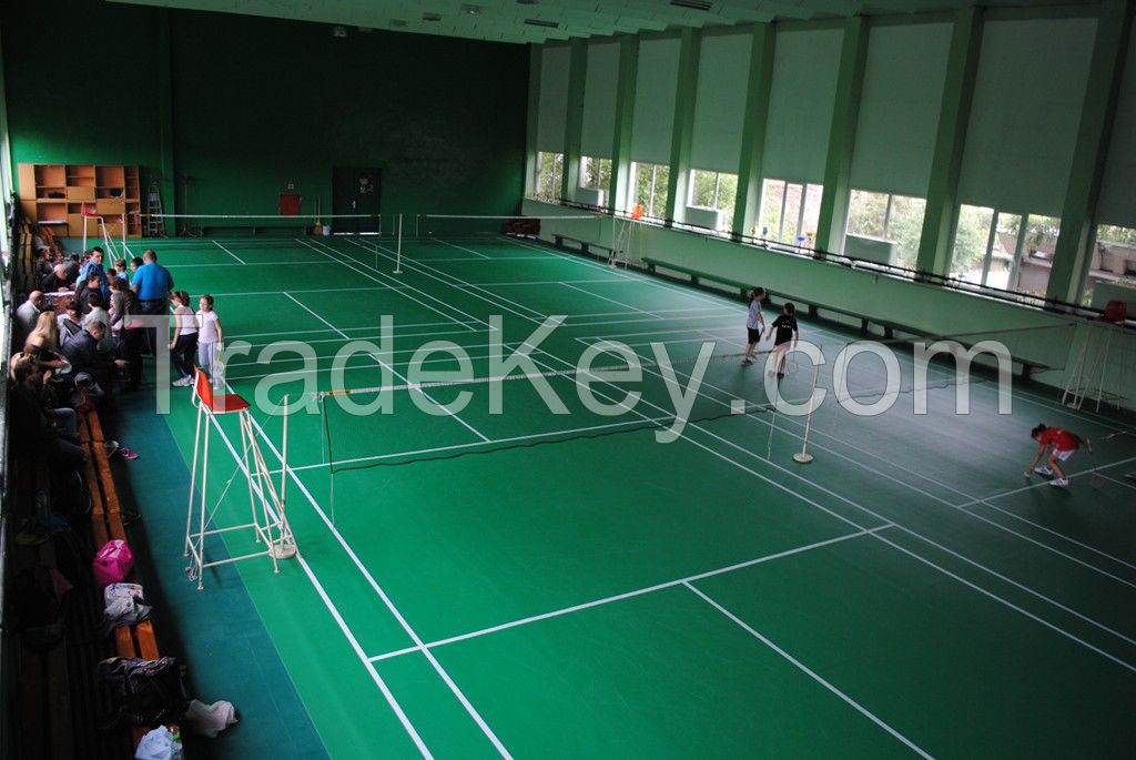 portable badminton floor badminto mat PVC sports floor