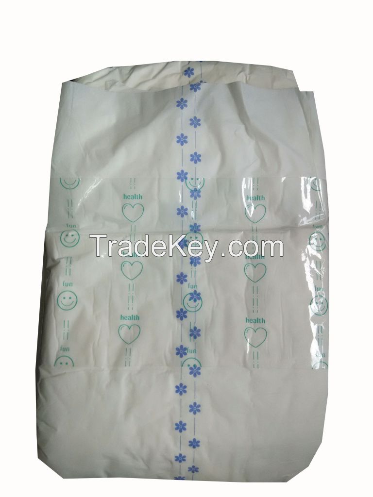 Tie Type Adult Diaper in Polyethylene backsheet