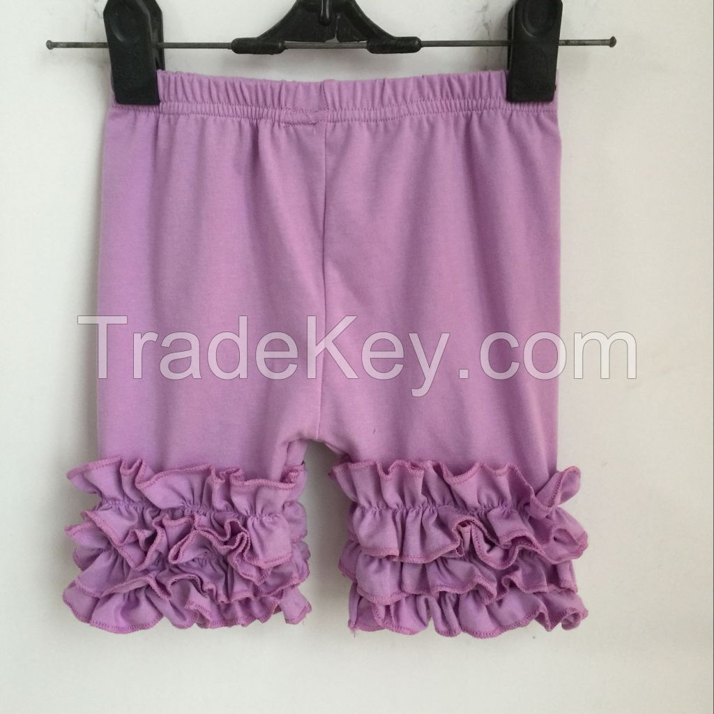 DYJ-084 2016 newest icing ruffle capri pants high quality baby icing ruffle shorts