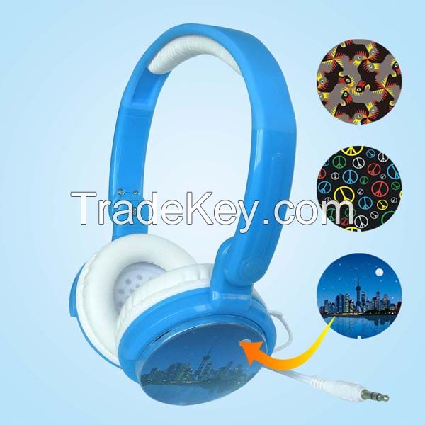 Over-ear Stereo Bass Headphone Folding Earphone Colourfull Headsets for Phone tablet computer and other Audio devices