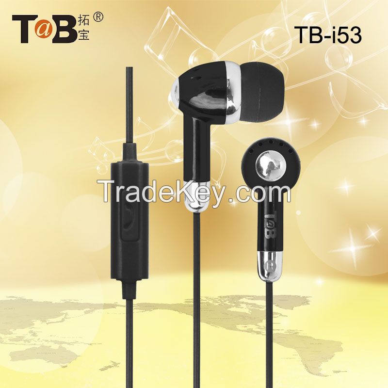 Earphone in-ear earbuds  with noise canceling and mic for  Iphone Android Windows portable device