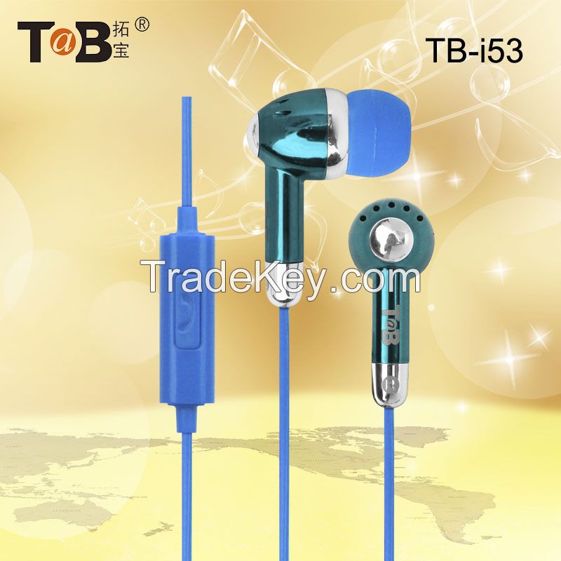 Earphone in-ear earbuds  with noise canceling and mic for  Iphone Android Windows portable device