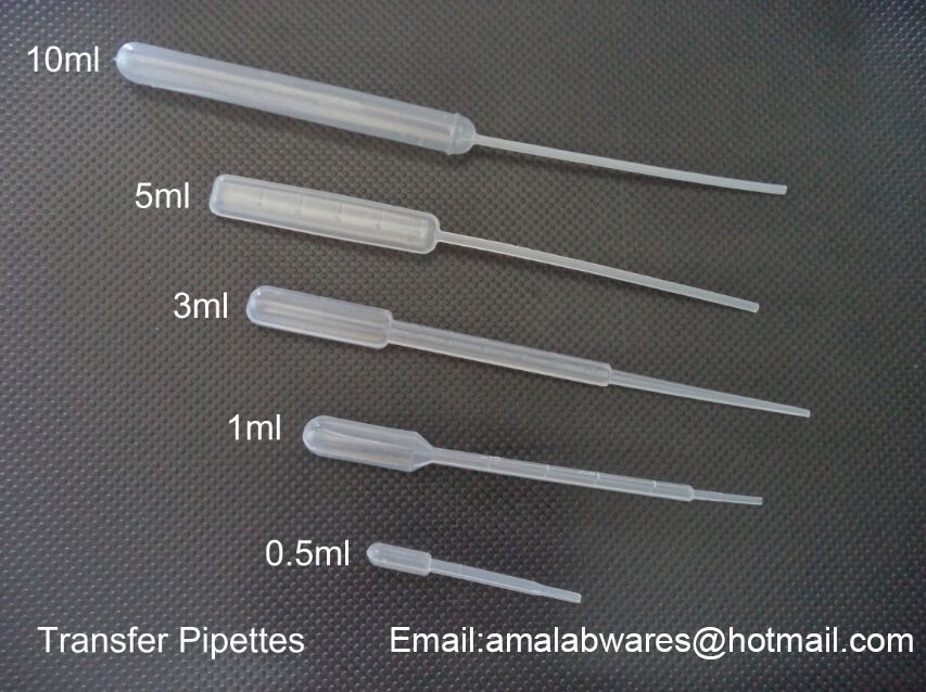 Plastic Pasteur pipette 0.5ml 1ml 3ml 5ml 10ml