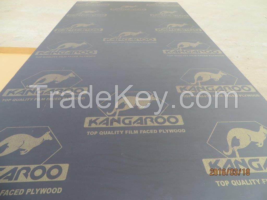 'KANGAROO' BRAND FILM FACED PLYWOOD, POPLAR CORE, WBP MELAMINE GLUE, BROWN PRINTED FILM