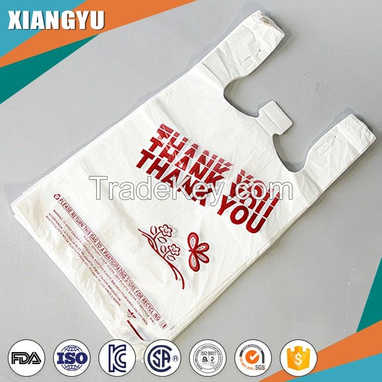 Plastic t shirt shopping bag