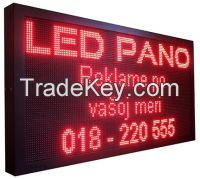 Simple LED display in single Red color