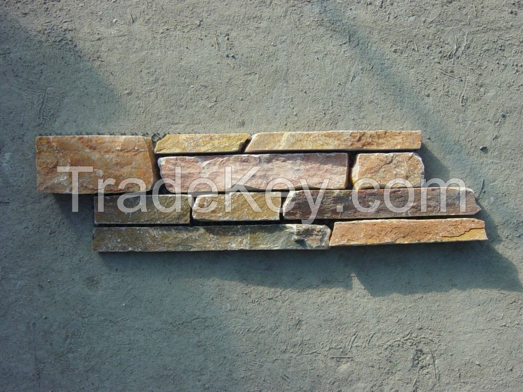 Gold Wood-Grain Ledges Stone