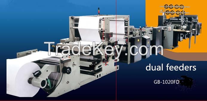 dual feeders flexography and saddle stitch production line(GB-1020FD)