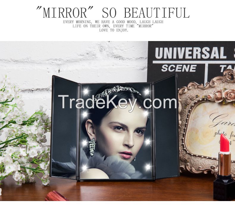 Vanity Makeup Mirror Square desktop Cosmetic LED mirror