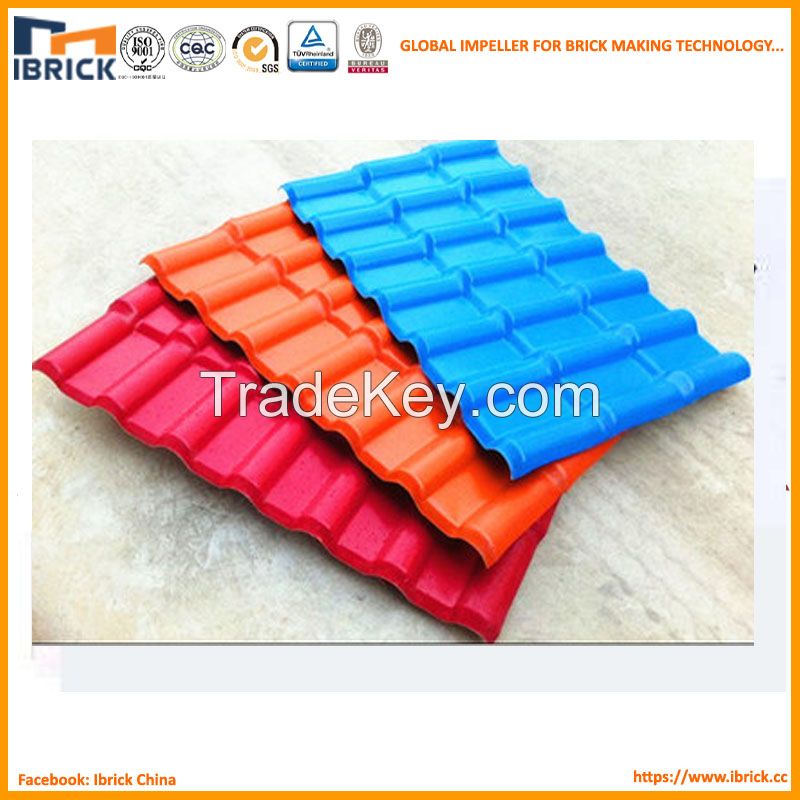 ASA PVC coating brick res color synthetic resin tile 