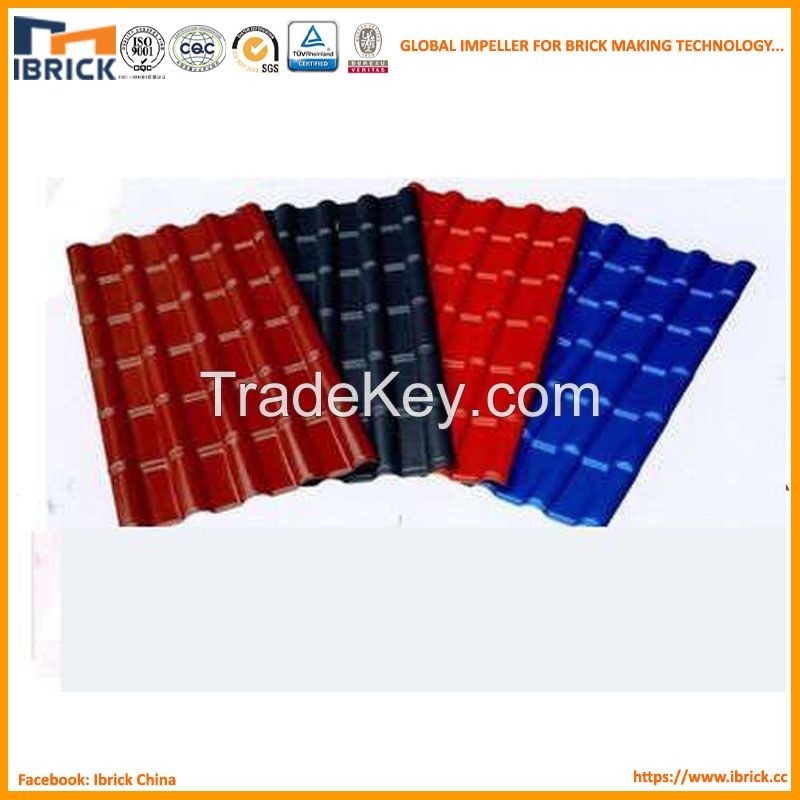 ASA PVC coating brick res color synthetic resin tile 