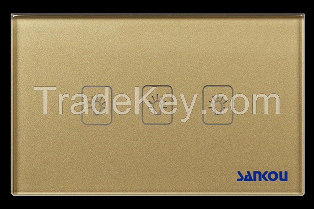 US/AU Standard SANKOU 2 Way Touch Switch(white, black, gold)