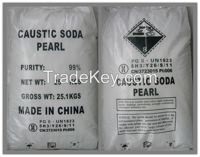 Caustic soda pearls