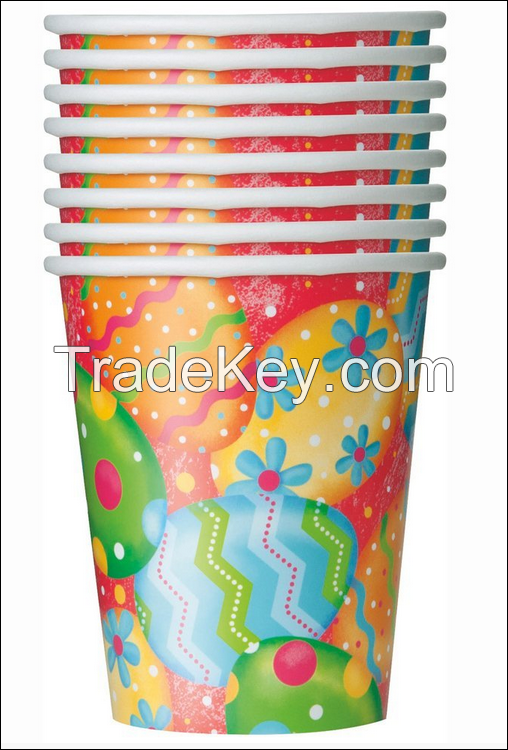9oz Happy Easter Bunny Paper Cups, 8ct