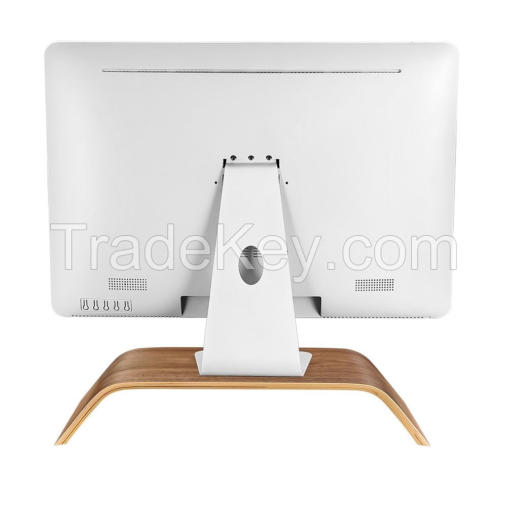 Bamboo Wood Computer Monitor Screen TV Stand Riser for imac and universal monitors