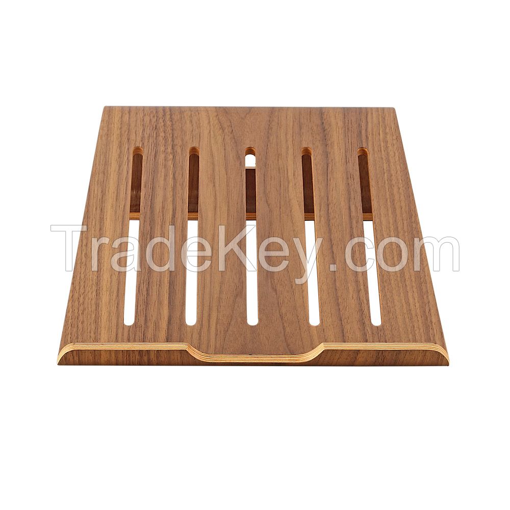 Bamboo Wood Mini Laptop Notebook Stand Riser for macbook air pro and universal laptops_HENRYGUO 'at' WISPROD 'dot' COM