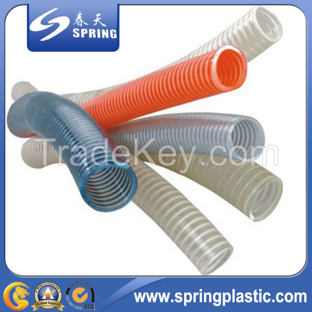 PVC Plastic Reinforced Spiral Suction Powder Water Garden Pipe Hose