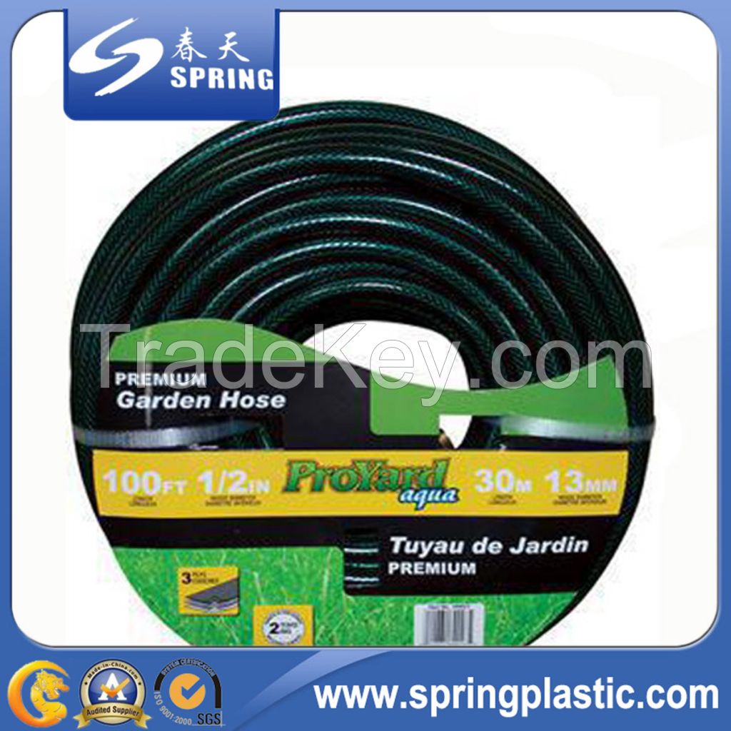 Flexible PVC Reinforced Fiber Braided Water Irrigation Pipe Garden Hose