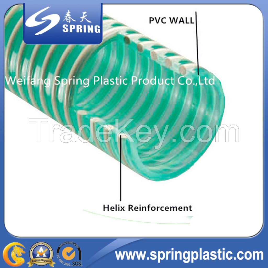 PVC Plastic Reinforced Spiral Suction Powder Water Garden Pipe Hose