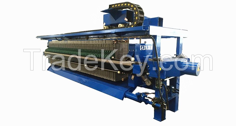 Automatic flush filter cloth filter press