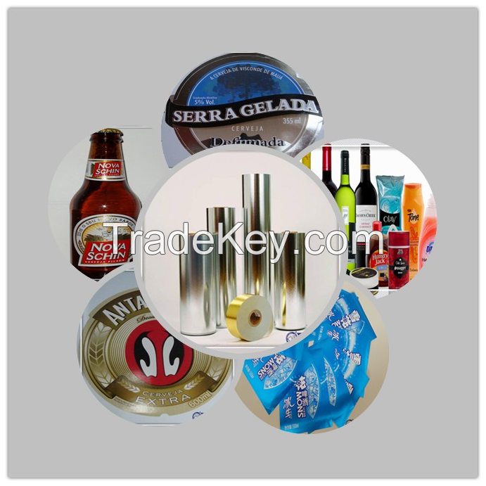 ink-keeping high strength metallized paper for beer label