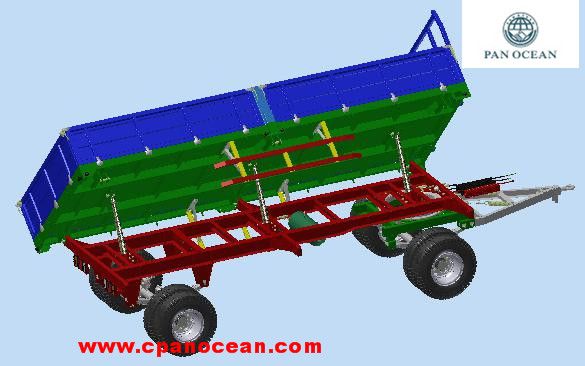 3 way tipping farm trailer