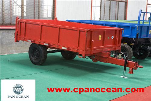 5 tons single axle hydraulic tipping trailer