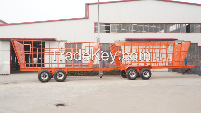 12 tons sugar cane trailer for sugar cane transportation with ball head  hitched with tractor for africa