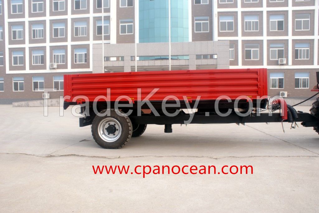 high quality 3 tons rear self tipping trailer european type for tractor