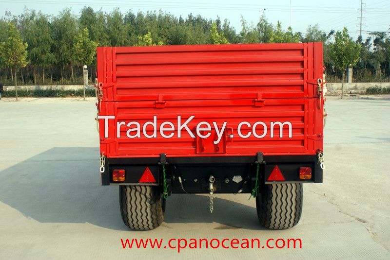 good quality 5 tons hydraulic rear dump tractor trailer with CE approval