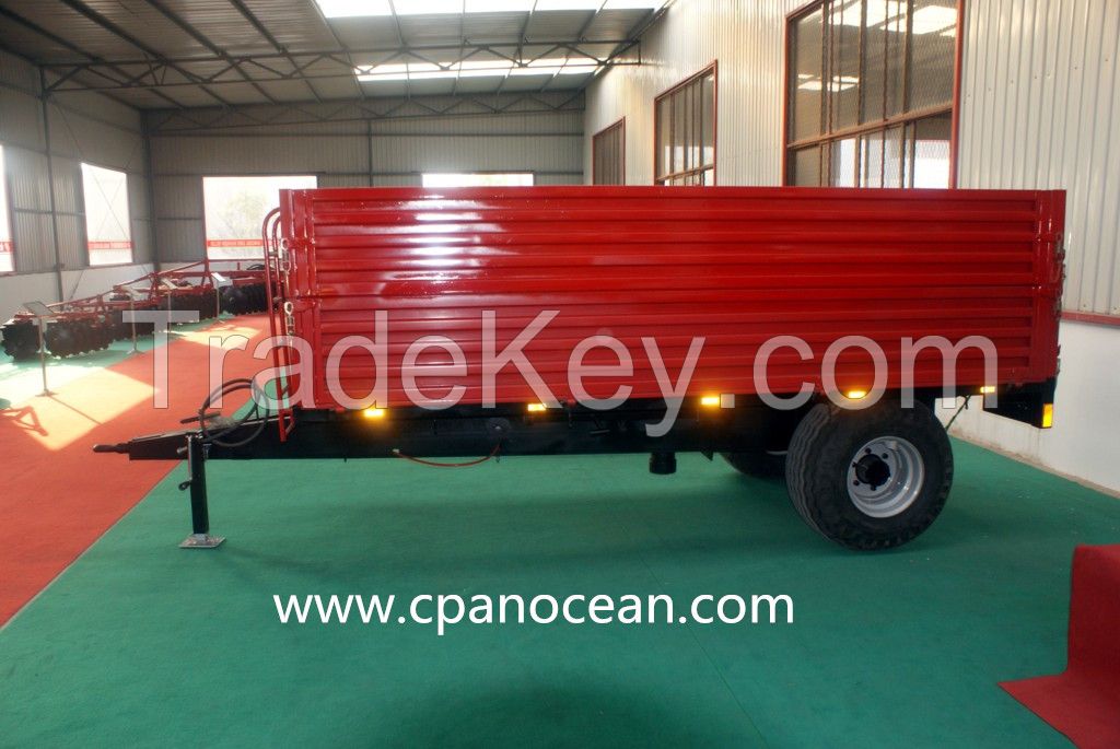 good quality 5 tons hydraulic rear dump tractor trailer with CE approval