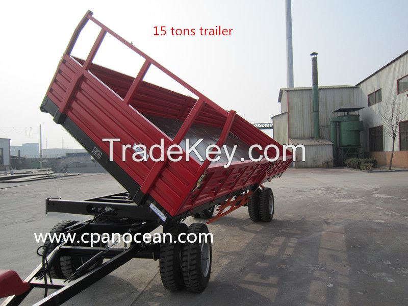 15 tons high quality agricultural  trailer for tractor