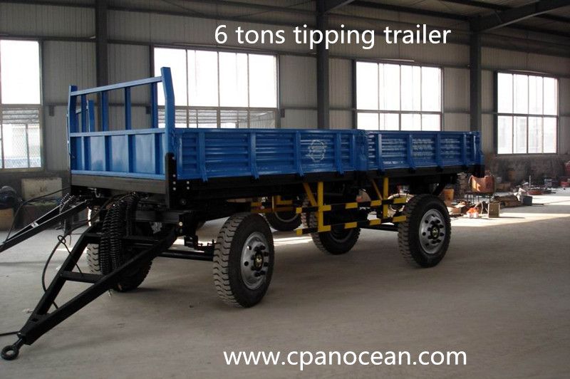 double axle 6 tons dump trailer for tractor