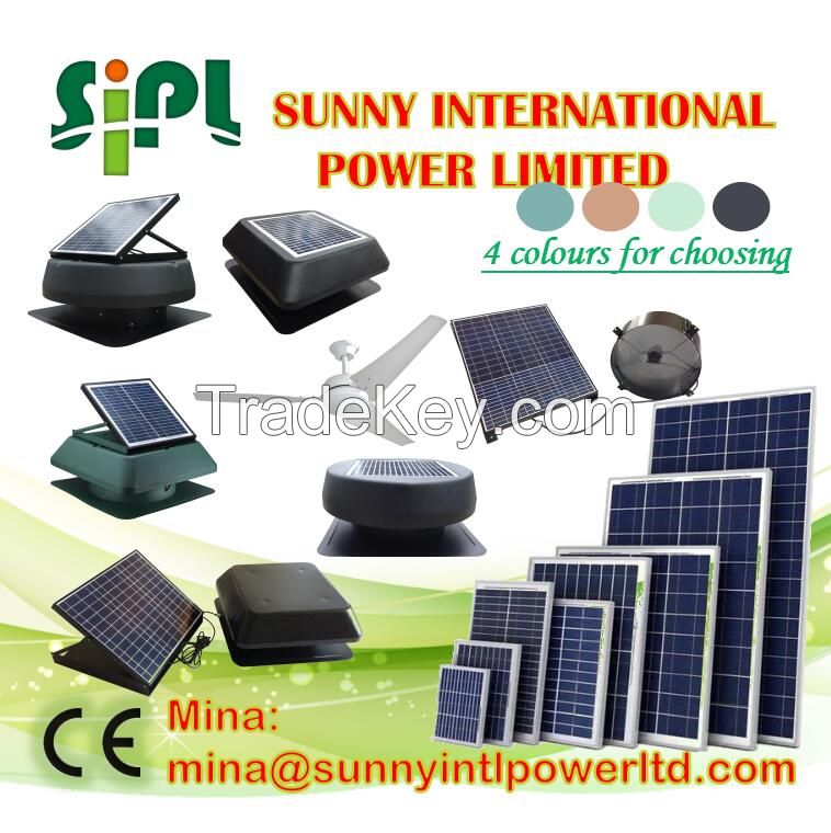 30 watt 40 watt solar panel (solar) energy green solar power attic vent (Solar) Panel Powered roof ventilation fan