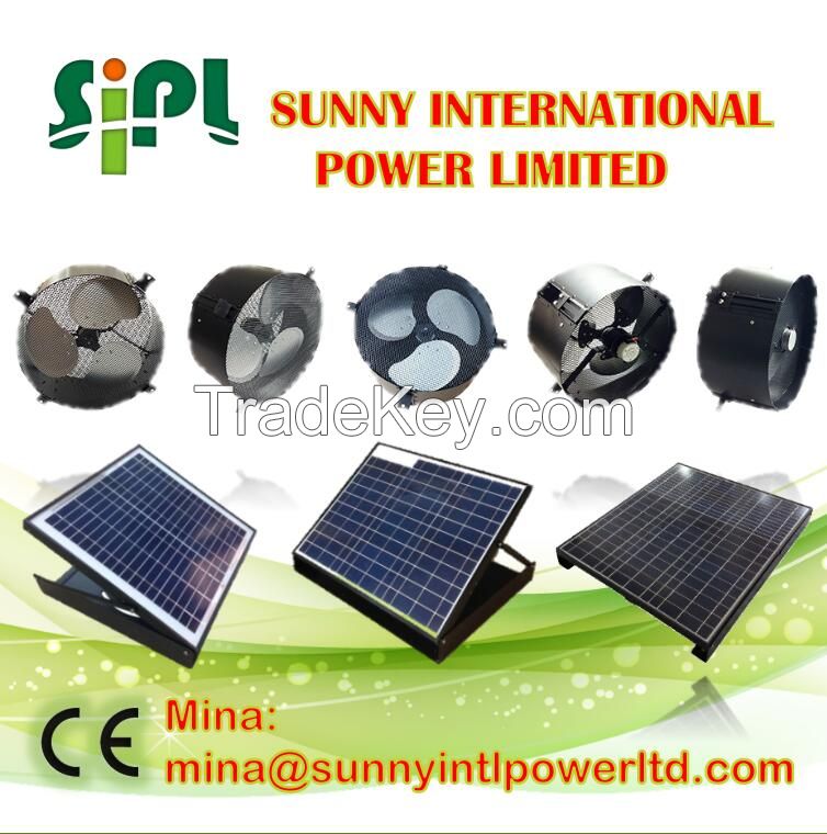 chinese (solar) 24 Hours running green energy machine Solar attic exhaust fan Solar powered ventilation for house