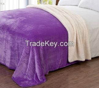  Purple berry cashmere blankets double thick warm winter quilt double coral carpet blanket flannel blanket