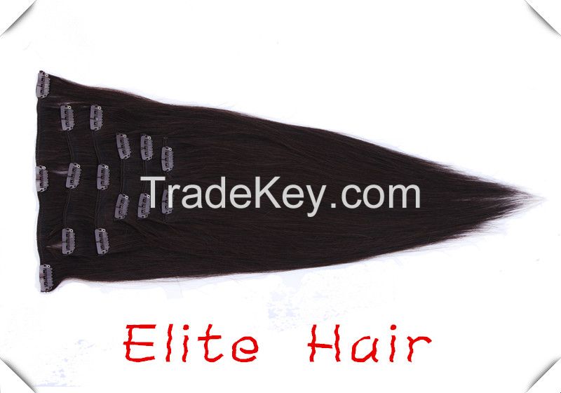 cheap price wholesale Body Weave human hairclip in extension
