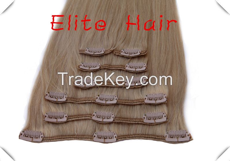 cheap price wholesale Body Weave human hairclip in extension