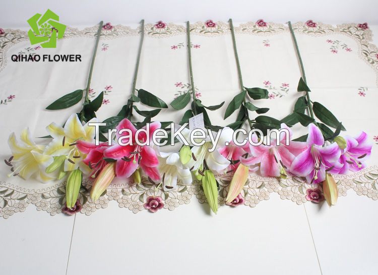 most popular real touch decoration flower artificial lily