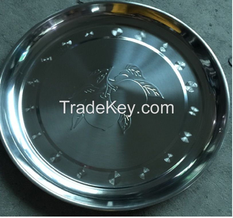 Hot Selling In Africa Market 28-50Cm Stainless Steel Serving Tray / Food Tray / Serving Dinner Plate