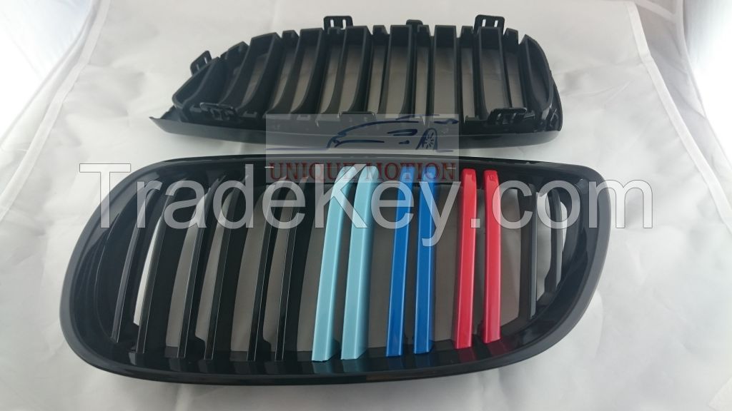 Grille for E92/E93 (F82/M4 Look) Gloss Black &amp; M Color ABS &amp; Painted '06~'10