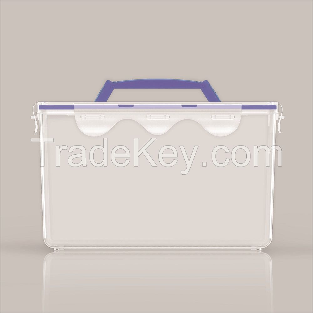 BPA Free Plastic lock food container with handle