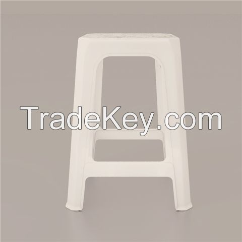 Plastic chair Roma high stool F1021 White