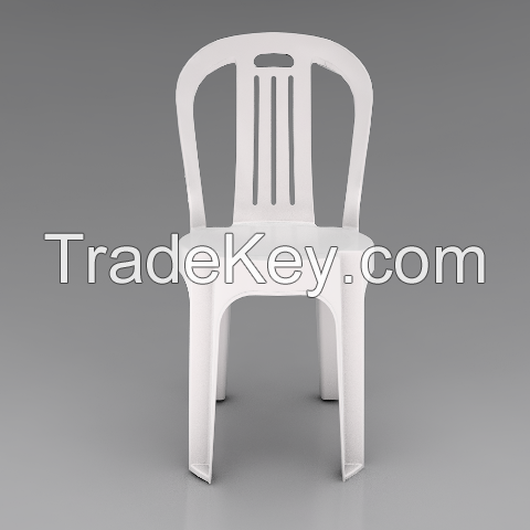 Plastic large 4- bar chair F168 white